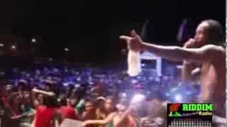 Blak Ryno Gets Bottled Wen Mavado Calls Him Up To Perform In Guyana 2013 [upl. by Jilleen]