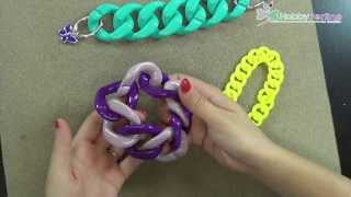 Bracciale Maglie in Resina  Tutorial  HobbyPerlinecom [upl. by Abbottson]