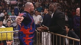 Lawrence Taylor and Bam Bam Bigelow get physical [upl. by Akiemat]