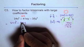 Factoring Trinomials with Large Numbers C3 [upl. by Esmond]