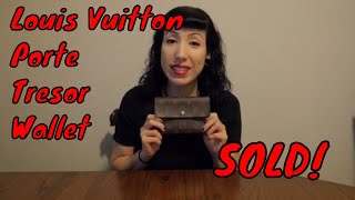 Louis Vuitton Porte Tresor Etui Papiers Monogram Wallet  SOLD A Tour amp Saying Goodbye ASMR [upl. by Isola299]