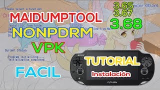 Instalar Backups en PS Vita 365368  MaiDump NoNPDRM y VPK [upl. by Atived]