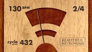 130 BPM 24 Wood Metronome HD [upl. by Torhert]