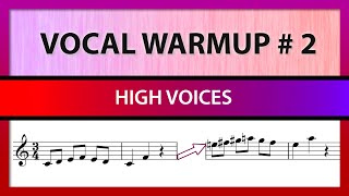 Vocal Warmup 2 Steps and the Perfect Fourth  for Singers  High Voice [upl. by Nirahs]