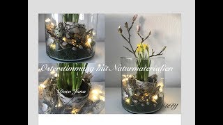 DIY Frühlingsdeko Osterstimmung mit Narzissen und Magnolie  Deko Jana [upl. by Marolda]