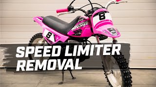 How To Adjust amp Remove the Speed Limiter on a Yamaha PW50 [upl. by Nawak]