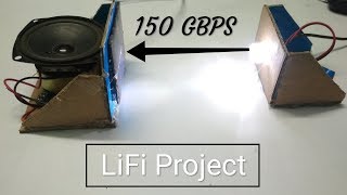 How to transfer data using light  LiFi project  Best science project [upl. by Aneelak]