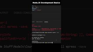 Basics of NodeJs DEV  modules  NPM  packagejson nodejs coding [upl. by Barbe]