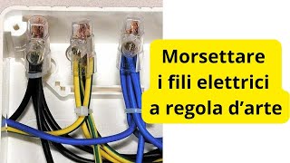 Morsetto ai fili elettrici nelle cassette di derivazione [upl. by Marley542]