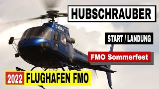 Hubschrauber Start und Landung am Flughafen Münster Osnabrück FMO  4K Video [upl. by Odetta]