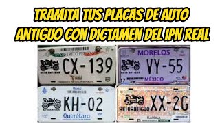 Placas de auto antiguo con dictamen IPN [upl. by Gnouh]