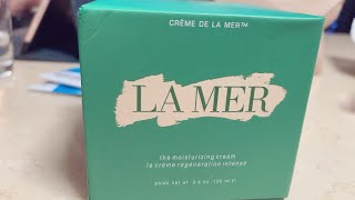 LAMER the moisturizing cream unboxing and review [upl. by Airdnaid]