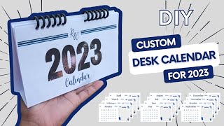 How to Make a Desk Calendar UPDATED FOR 2024  DIY Desk Calendar with FREE TEMPLATE using Canva [upl. by Jereme]