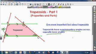 Properties and Parts of Trapezoids [upl. by Bertila135]