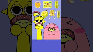 KIRBY VS SIMON INCREDIBOX SPRUNKI  YELLOW FOOD EMOTICON MUKBANG  KIRBY ANIMATION [upl. by Adnamma82]