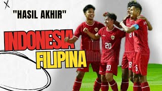 SKOR 60🔥 HASIL AKHIR LAGA TIMNAS U19 INDONESIA VS FILIPINA [upl. by Enylcaj]