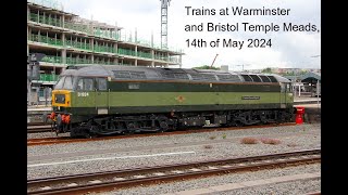 Trains at Warminster and Bristol Temple Meads 140524 [upl. by Oah]