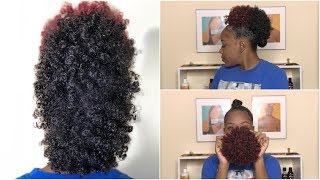 How To Frohawk Mohawk With Drawstring Ponytail  Natural Hair [upl. by Elset]