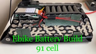 Ebike BATTERY build 546v 91 cell 7p 3500mah 245Ah 70A max load LiitoKala 18650 cells [upl. by Soisatsana]