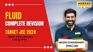 FLUID Target JEE 2024 COMPLETE REVISION  PNC sir  Aurous Academy [upl. by Aicsile]