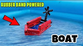 How to Make A Elastic Paddle Boat [upl. by Ecinreb]