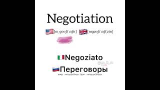 Negotiation Negoziato Переговоры [upl. by Giwdul399]