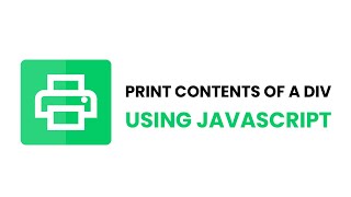 Print Contents Of A Div Element  HTML CSS amp Javascript [upl. by Noral]