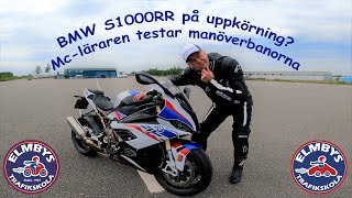 BMW S1000RR på uppkörning Mcläraren testar manöverbanorna 4KUHD [upl. by Louella]