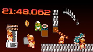 Super Mario Bros The Lost Levels Warpless 84 Luigi in 2148062 without loads WR [upl. by Hsuk]