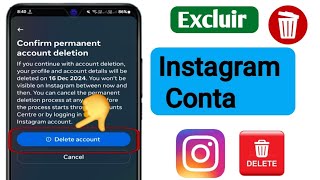 Como excluir uma conta do Instagram permanentemente rápido e fácil 2024 [upl. by Halden871]