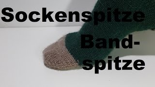 Socken Spitze stricken  Bandspitze [upl. by Llirrehs]