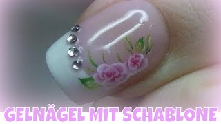 GELNÄGEL MIT SCHABLONE  Gelnagel verlängerung  Lyninails [upl. by Lilah]