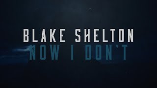 Blake Shelton  Now I Dont Lyric Video [upl. by Retsel]