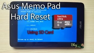 Asus Memo Pad hard reset with MicroSD card When button cominations Fail [upl. by Madriene]