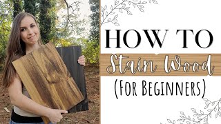 Staining Wood for Beginner Crafters and Woodworkers Minwax Stain on Pine Wood [upl. by Ahsimik]