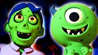 Green Zombie and The Spooky Monster Out On Halloween Adventure  ABC Learning Club [upl. by Iak615]