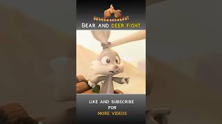 Bear 🐻 and deer🦌 fight 😱 ytshorts shorts viralshort trending [upl. by Thaine67]