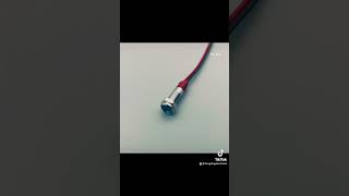 Metal button switch opening 6MM indicator light wire length 150MM [upl. by Efal]