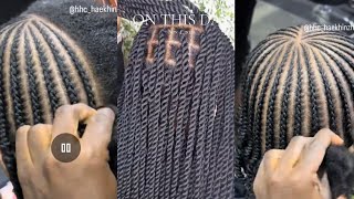 natural braid style with beads 💗 braids plaits naturalhairstyles [upl. by Anerb]