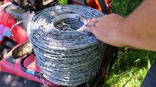 Running Wire  Barbed Wire Fencing [upl. by Issy566]