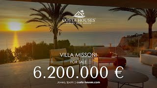 VILLA MISSONI  For Sale Luxury Frontline Villa in Javea Costa Blanca Spain by COSTA HOUSES LV ® [upl. by Klarrisa]