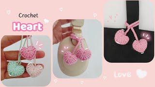 Crochet Heart ♡♡♡ heart keychain crochet love valentinesday heart sweet [upl. by Ahsiel]