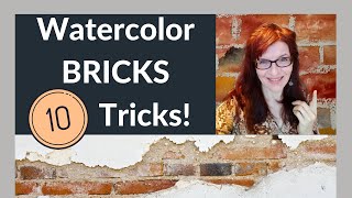 EASY Watercolor Brick Tutorial 10 Clever Tricks [upl. by Lowell]