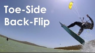 Kitesurf toe side back flip [upl. by Malissa]