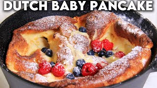 How To Make a DUTCH BABY  An IMPRESSIVE German Pancake Recipe [upl. by Kammerer]