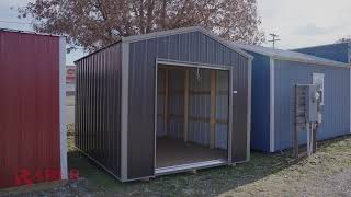 Metal Economy Shed Product Showcase  Raber Portable Storage Barns [upl. by Acirretal]