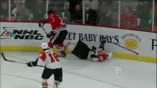 Byfuglien hits Pronger [upl. by Carmel980]