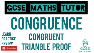 Congruent Triangle Proof  Grade 5 Crossover  GCSE Maths Tutor [upl. by Nednarb]