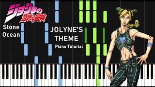 Jolynes Theme From Jojos Bizarre Adventure  Stone Ocean  Piano Tutorial [upl. by Mencher]