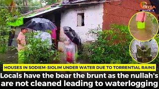 Houses in SodiemSiolim under water due to torrential rains [upl. by Baldridge]